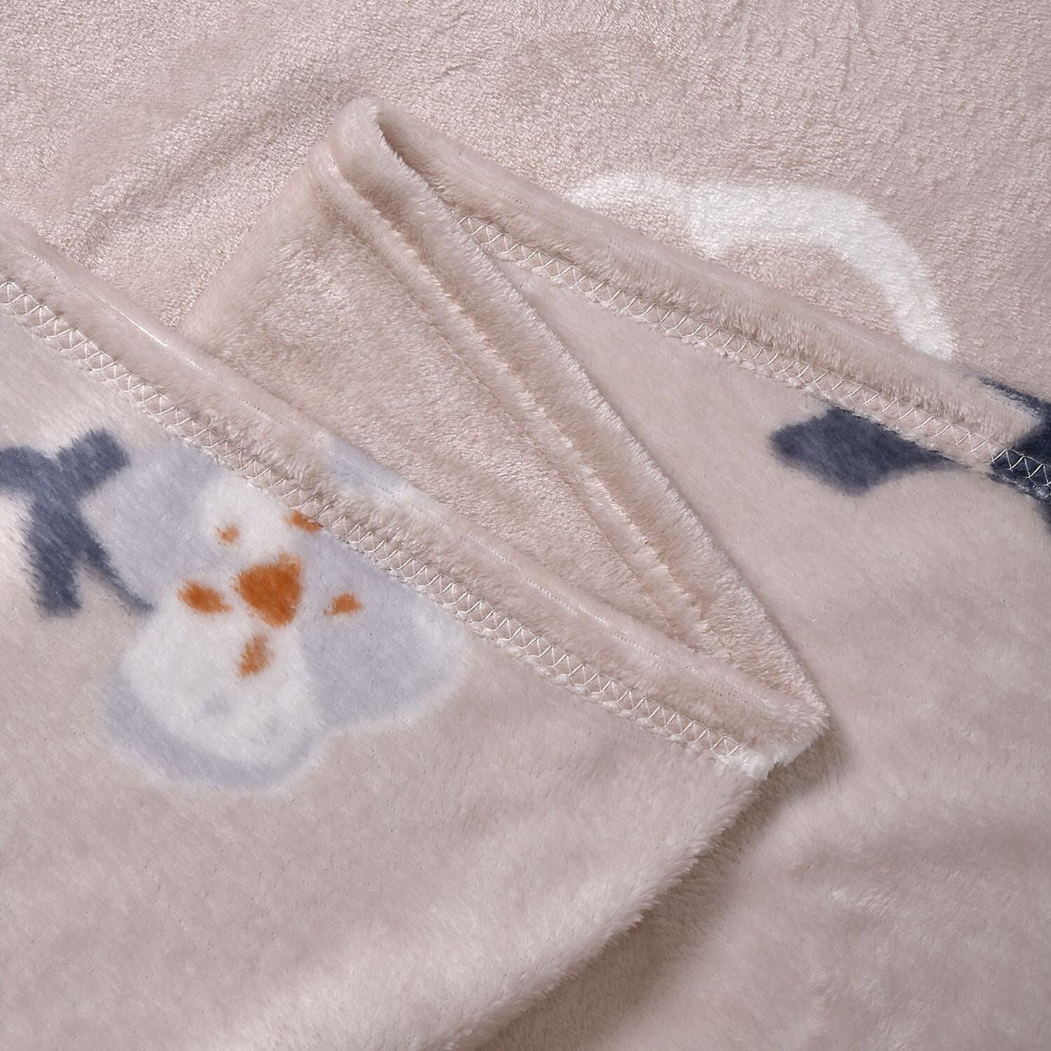 Floral Pattern Flannel Blanket (King Size, 200x150 cm) - Green