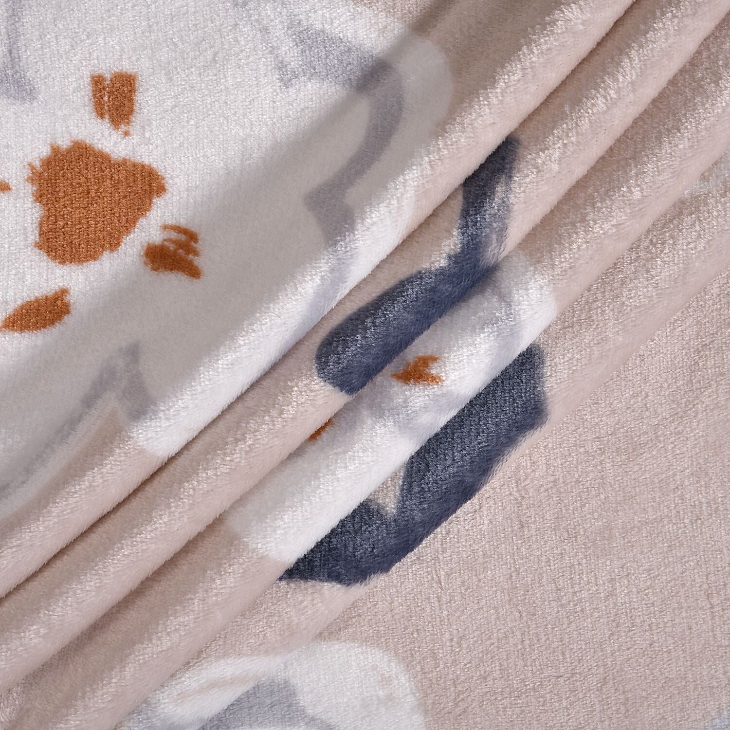 Floral Pattern Flannel Blanket (King Size, 200x150 cm) - Green