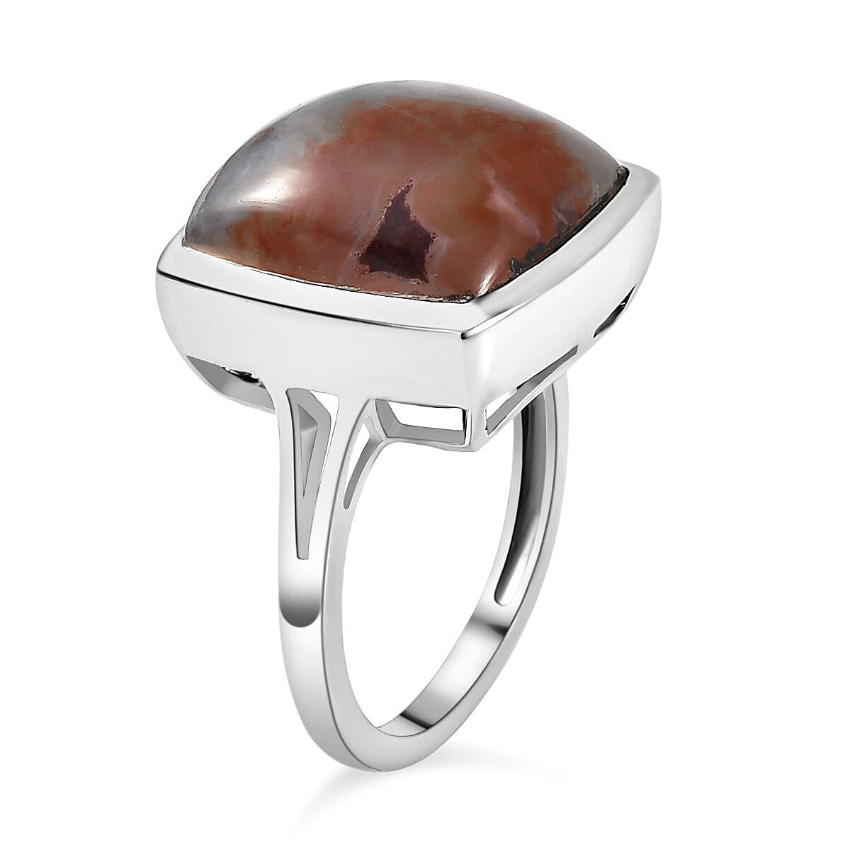 Zimbaprase Solitaire Ring in Platinum Overlay Sterling Silver 11.00 Ct.