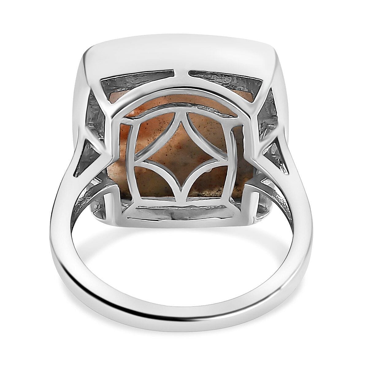 Zimbaprase Solitaire Ring in Platinum Overlay Sterling Silver 11.00 Ct.