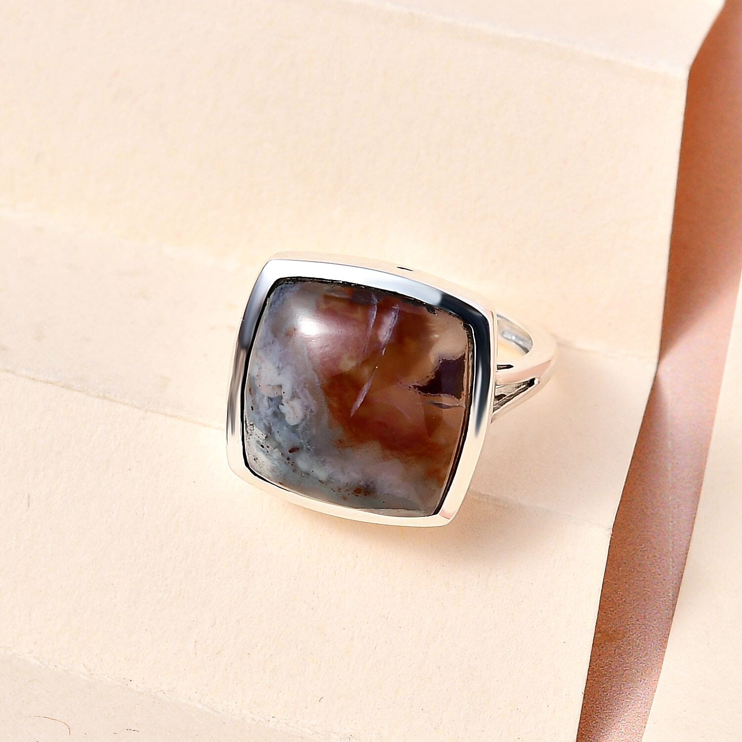 Zimbaprase Solitaire Ring in Platinum Overlay Sterling Silver 11.00 Ct.