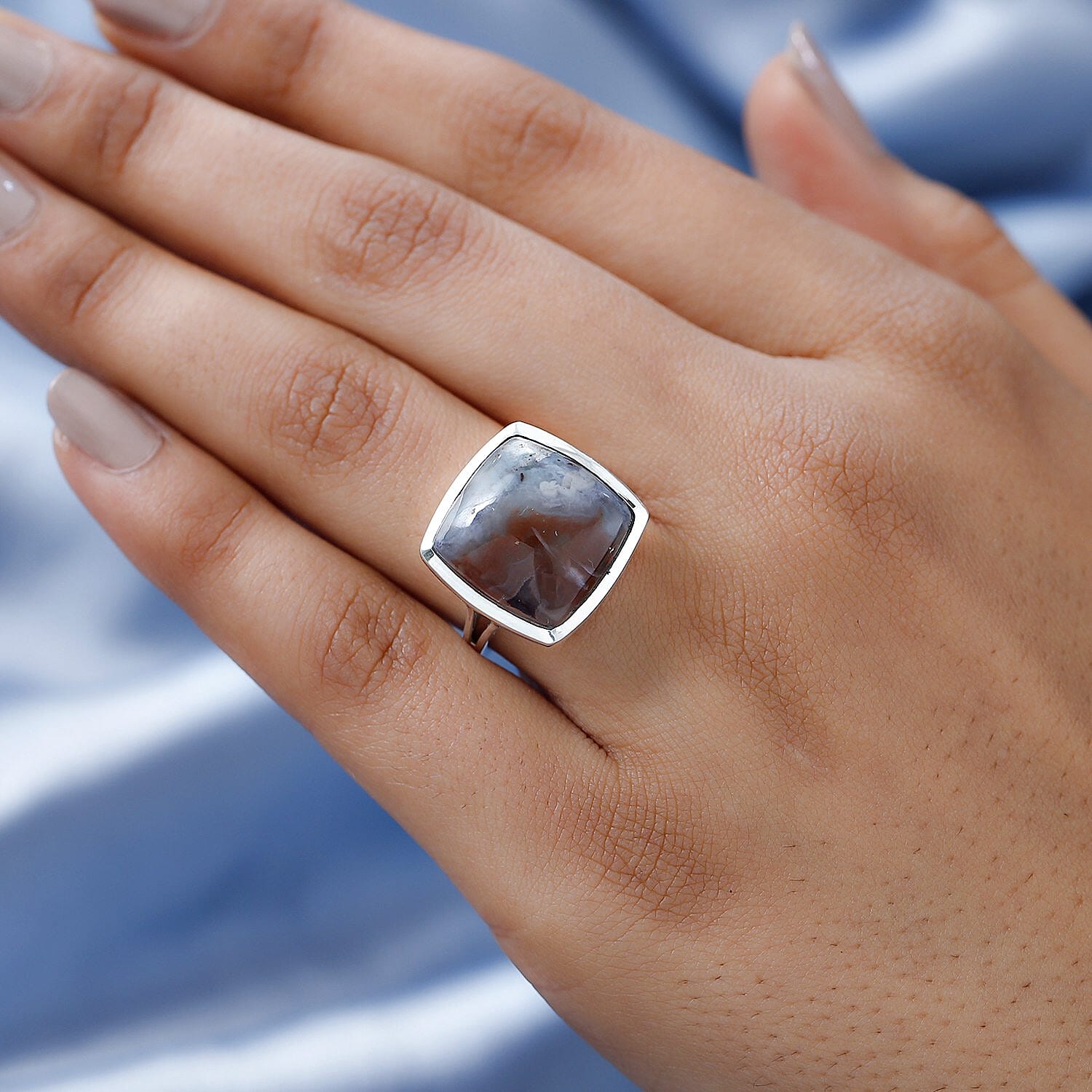 Zimbaprase Solitaire Ring in Platinum Overlay Sterling Silver 11.00 Ct.