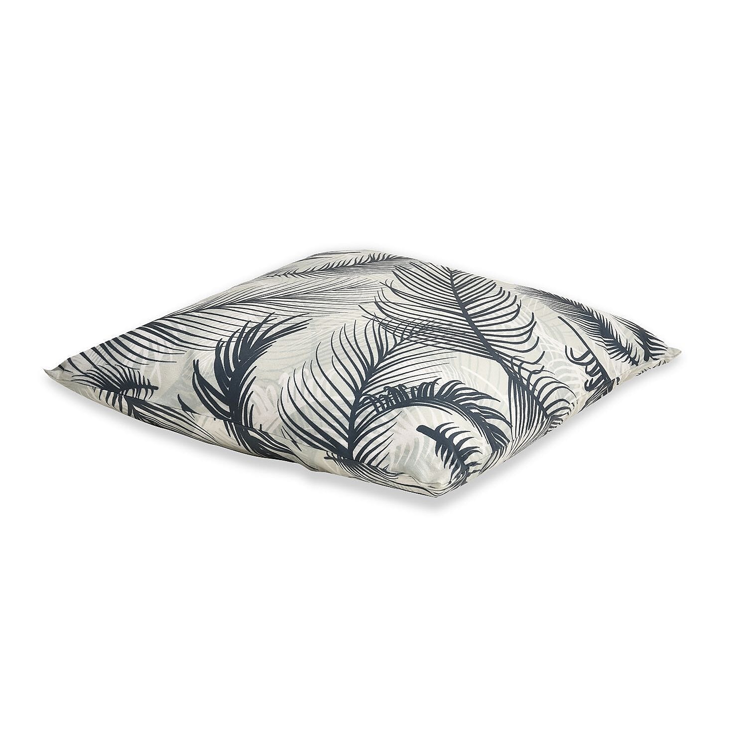 Set of 2 - Palm Leaves Pattern Cushion (Size - 43cm) - Greyish Green