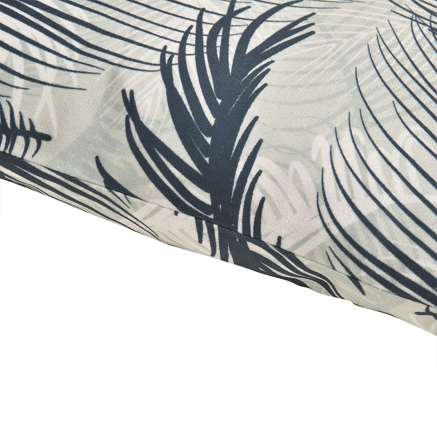 Set of 2 - Palm Leaves Pattern Cushion (Size - 43cm) - Greyish Green