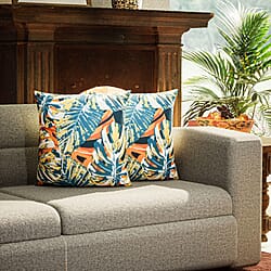 TJC Essentials Set of 2 - Palm Leaves Pattern Cushion (Size - 43cm) - Greyish Green