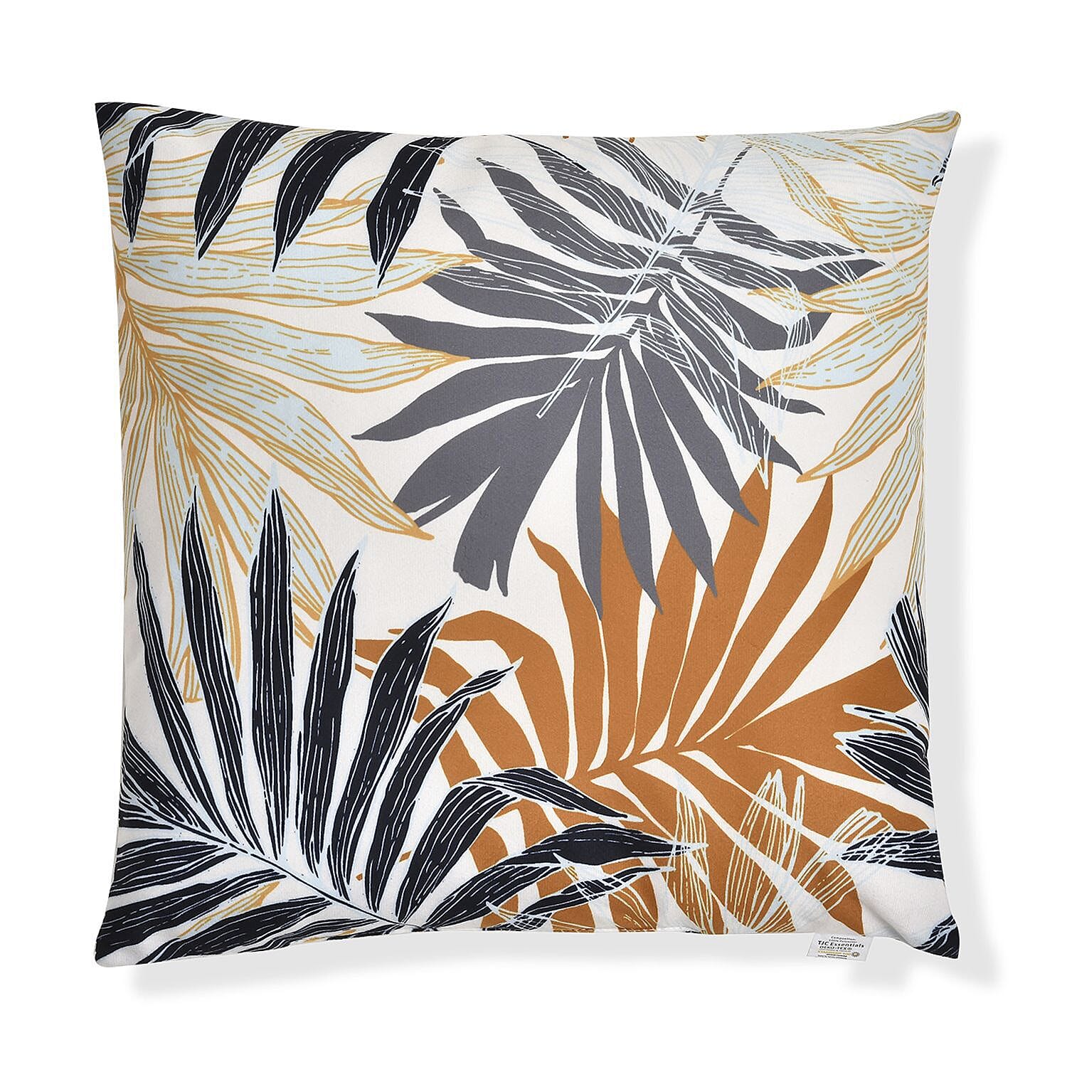 Set of 2 -  Palm Leaves Pattern Cushion (Size 43 cm) - Brown