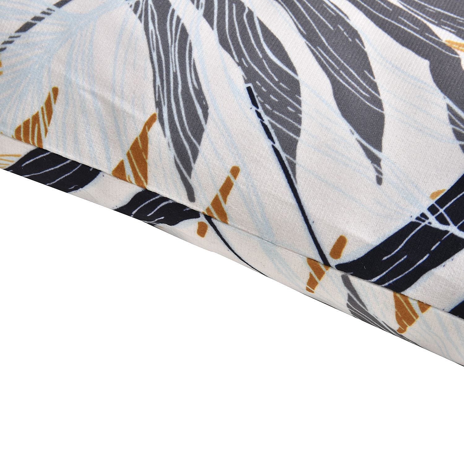 Set of 2 -  Palm Leaves Pattern Cushion (Size 43 cm) - Brown