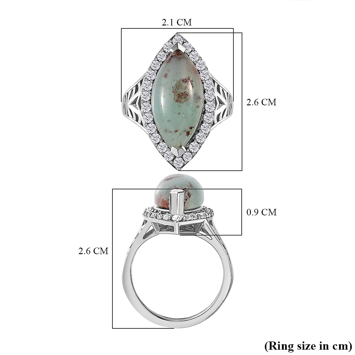 Zimbaprase and Natural Zircon Ring in Platinum Overlay Sterling Silver 7.04 Ct Zimbaprase and Natural Zircon Ring in Platinum Overlay Sterling Silver 7.04 Ct