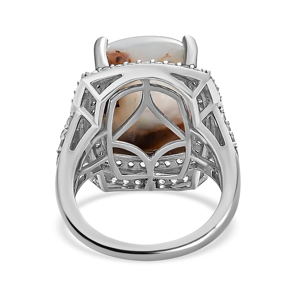 Zimbaprase and Multigemstone Ring in Platinum Overlay Sterling Silver 13.71 Ct, Silver Wt. 5.00 Gms.