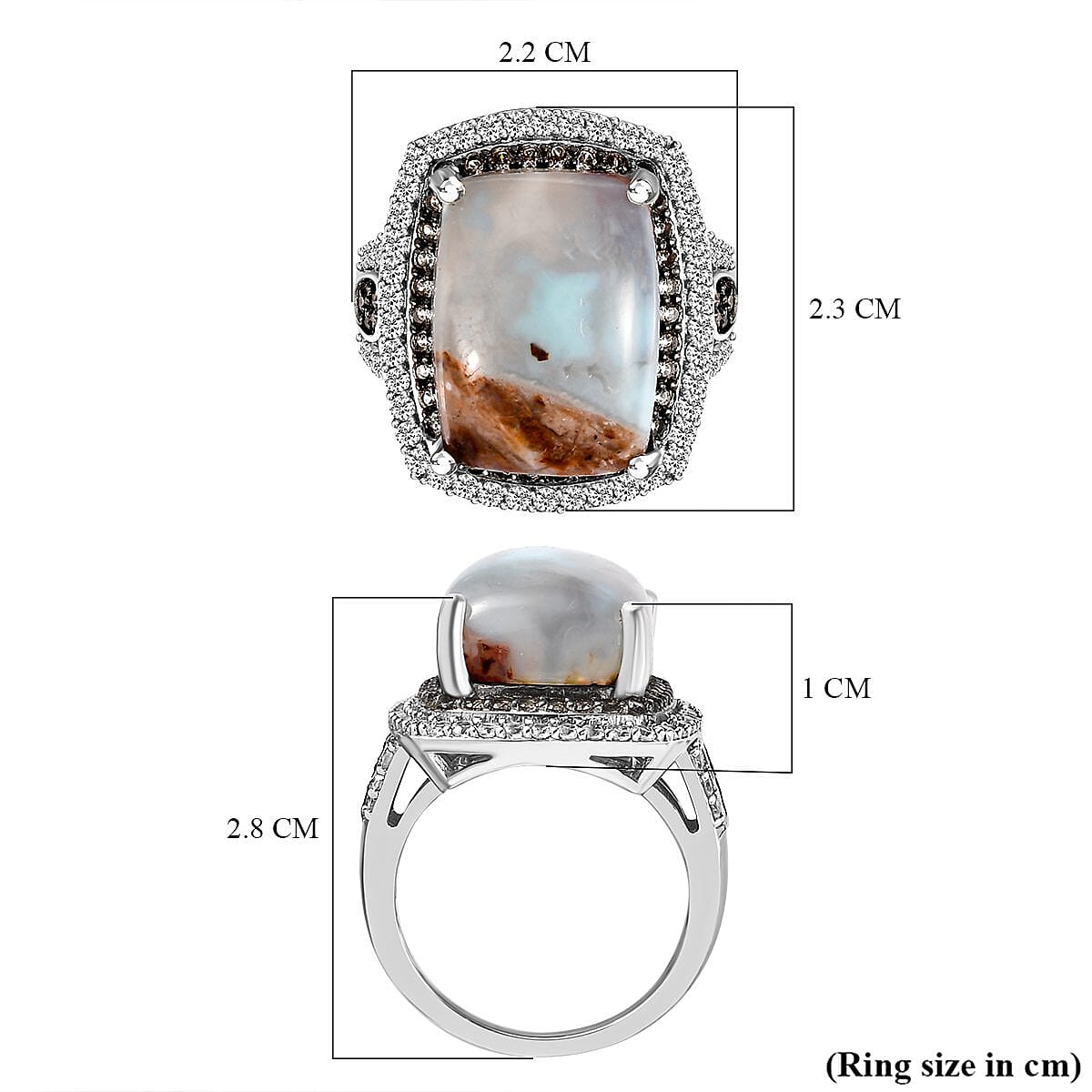 Zimbaprase and Multigemstone Ring in Platinum Overlay Sterling Silver 13.71 Ct, Silver Wt. 5.00 Gms.