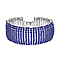 Sapphire Crystal Bracelet (Size - 7.5) in Silver Tone 20.00 Ct.