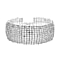 White Crystal Bracelet (Size - 7.5) in Silver Tone 20.00 Ct.