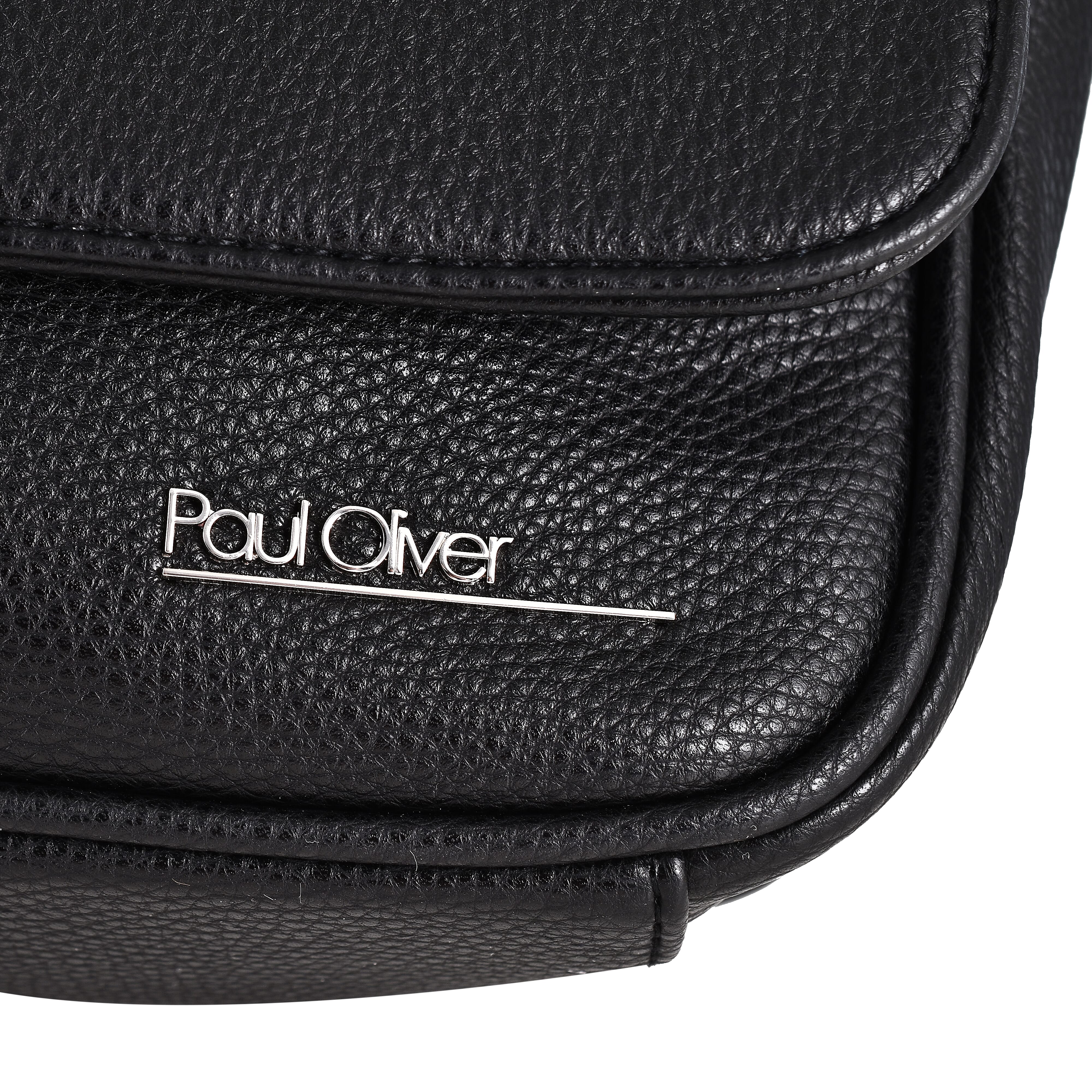 Mens Messenger Bag with Graphite Band and Magnetic Clasp Lock (Size 31x25x10 Cm) -  Black