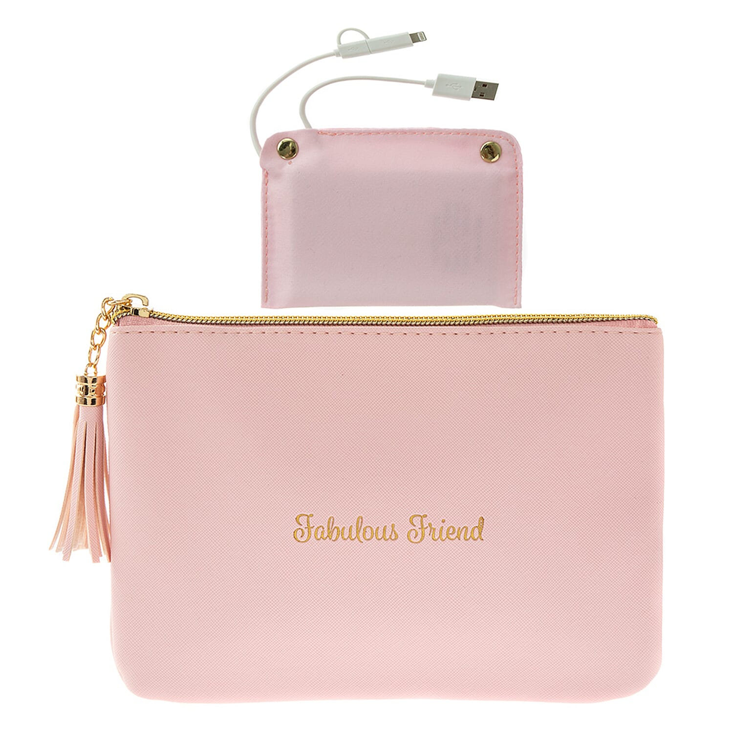 Lesser & Pavey 2 Piece Set - Fabulous Friend Power Purse (Size 20x14x1Cm) and 2000MAH Detachable Power Bank