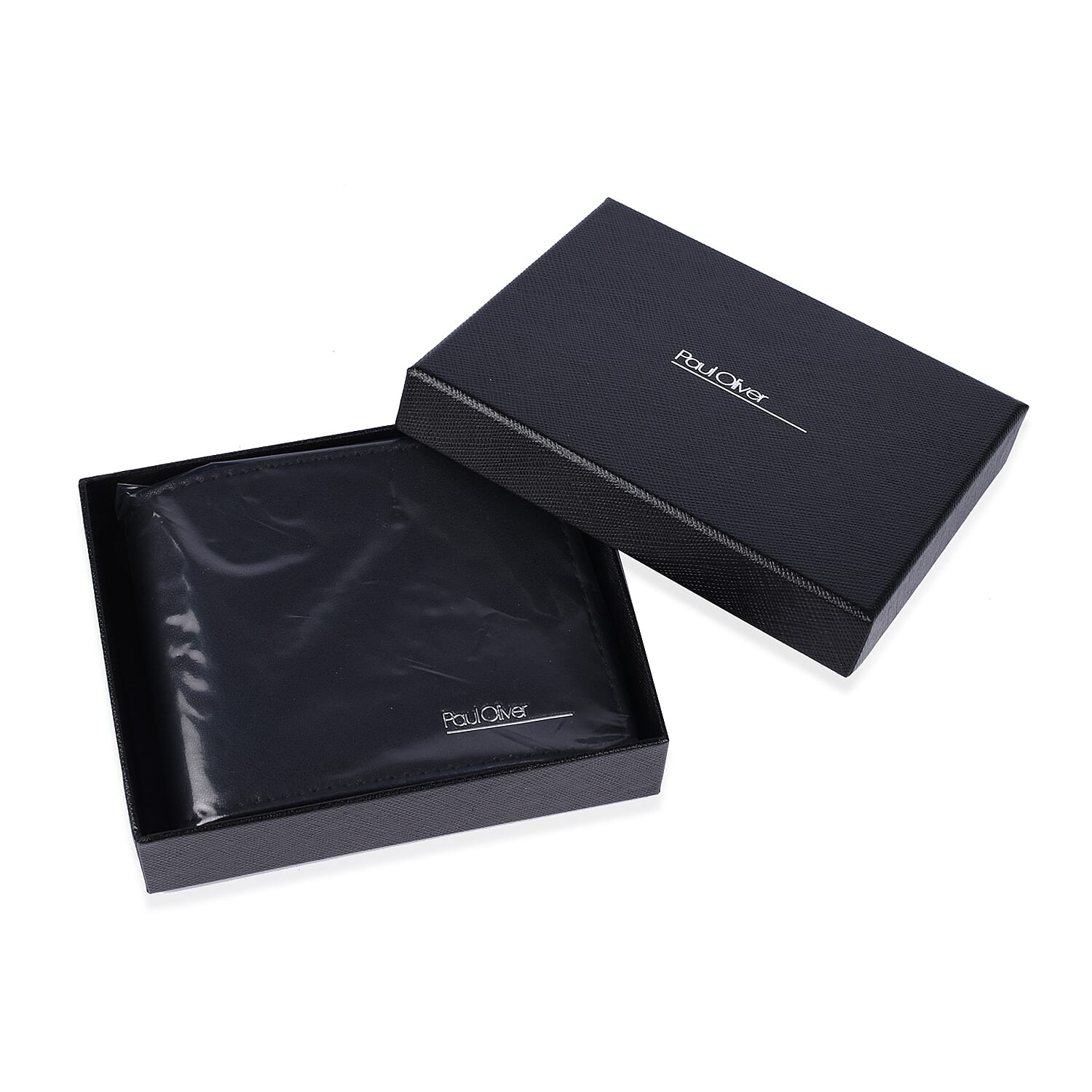 Mens Faux Leather Wallet with Striped Band (Size 21x9 Cm) - Black