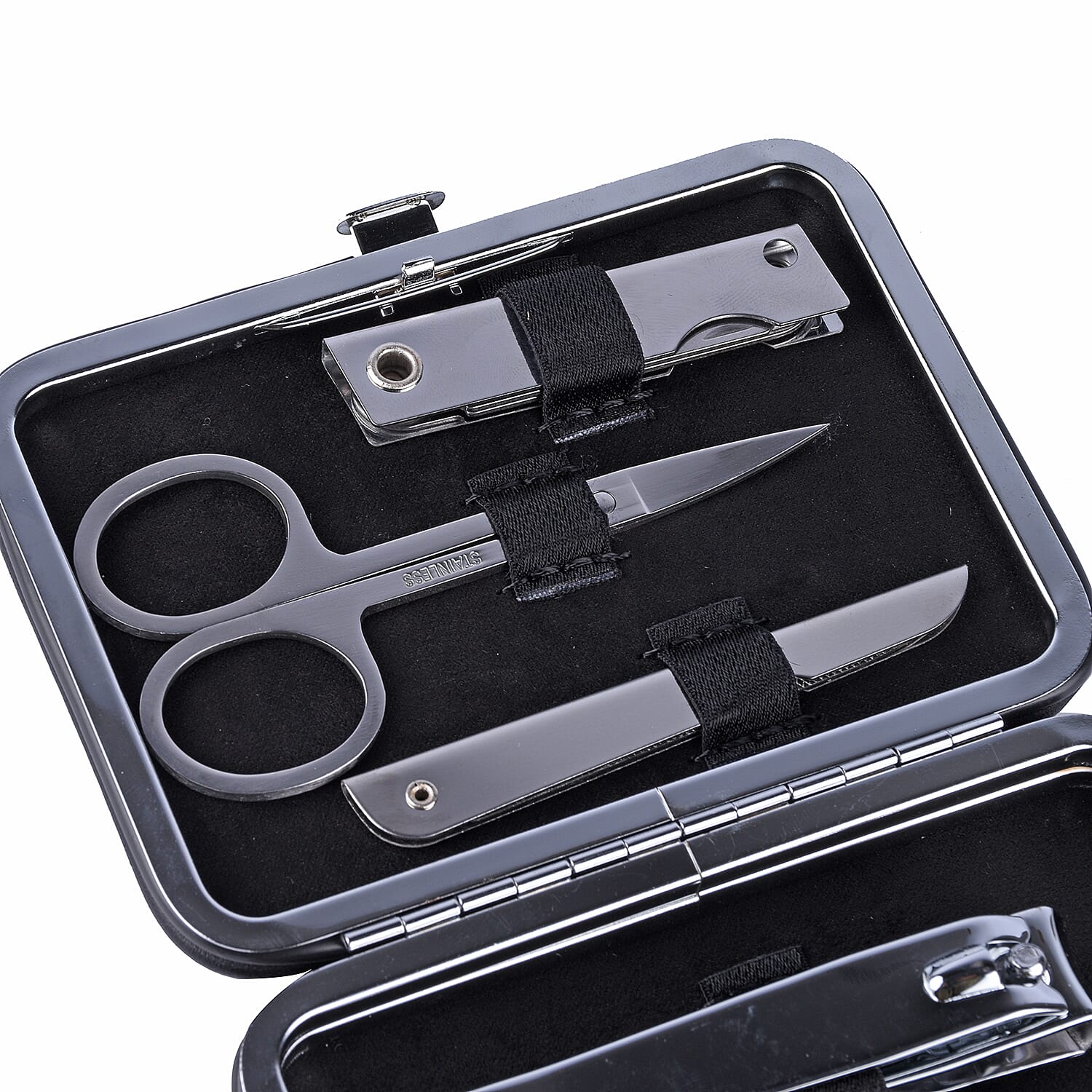 Set of 5 - Paul Oliver Manicure Graphite Band - Black