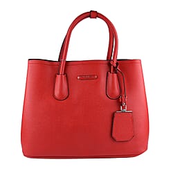 DAVID JONES Handbag with Handle Hold & Shoulder Strap (Size 34x25x14Cm) - Red