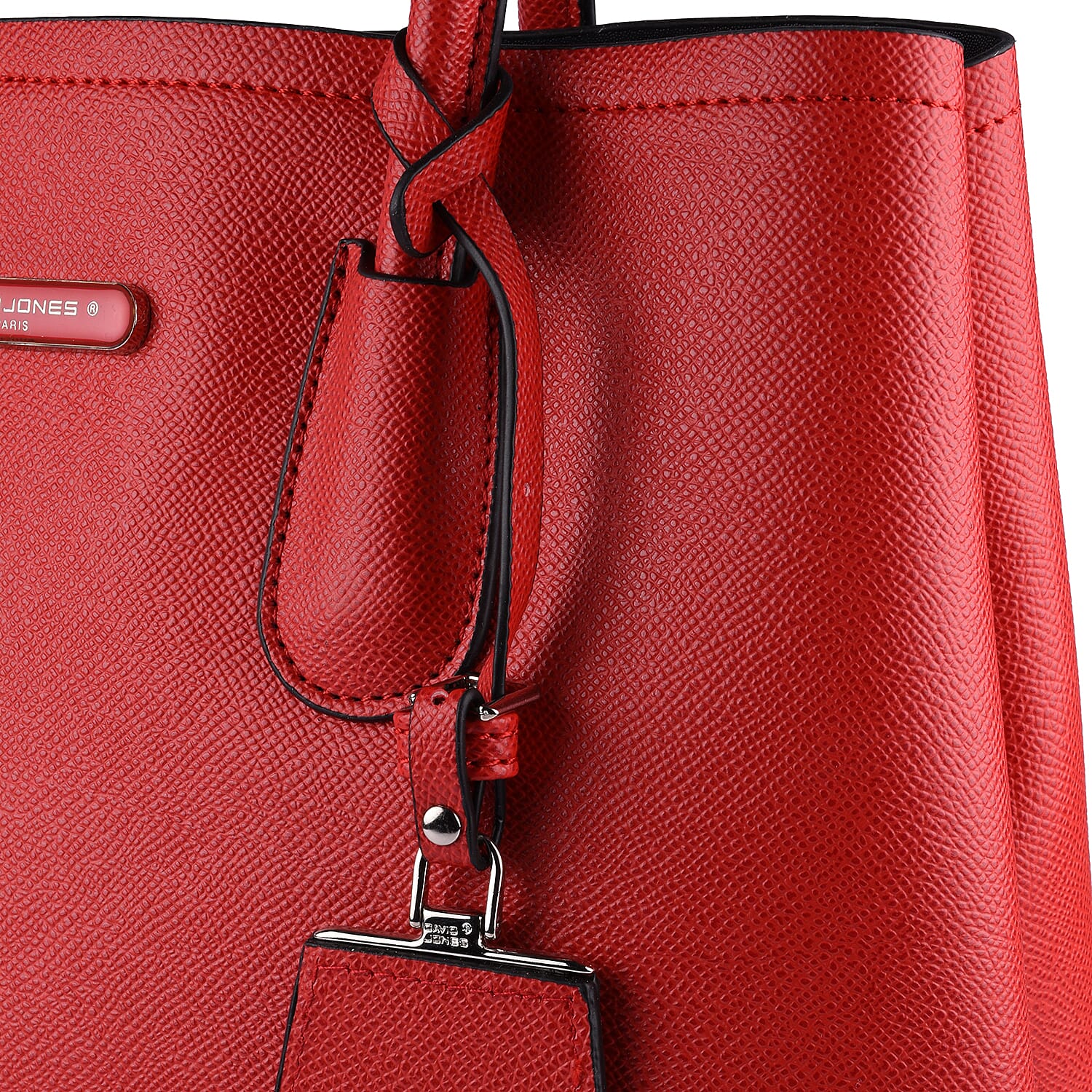 DAVID JONES Handbag with Handle Hold & Shoulder Strap (Size 34x25x14Cm) - Red