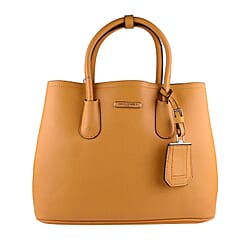 DAVID JONES Handbag with Handle Hold & Shoulder Strap (Size 34x25x14Cm) - Yellow