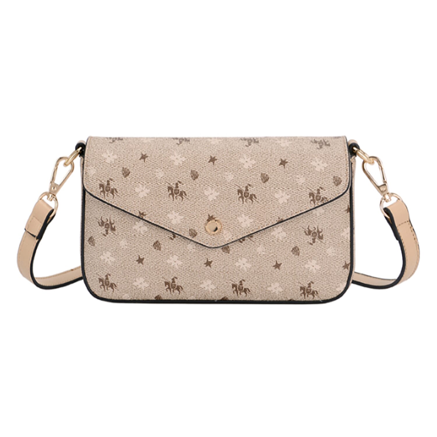 DAVID JONES Crossbody Bag with Shoulder Strap - Beige