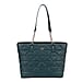DAVID JONES Quilted Pattern Tote Bag with Handle Drop - Blue