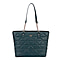 DAVID JONES Quilted Pattern Tote Bag with Handle Drop - Blue