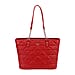 DAVID JONES Quilted Pattern Tote Bag with Handle Drop - Red