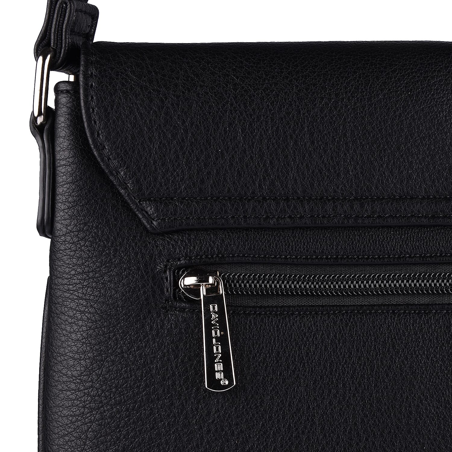 DAVID JONES Crossbody Bag with Shoulder Strap (Size25x22x2Cm) - Black