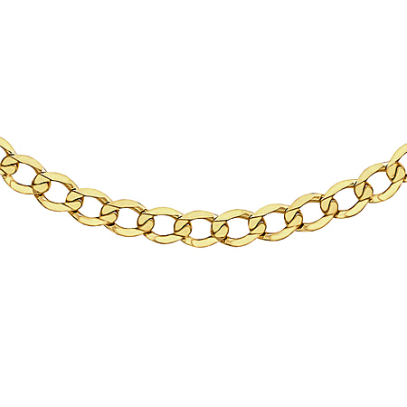 Italian Made One Time Close Out Deal - 9K Yellow Gold Curb Necklace (Size - 18), Gold Wt. 6.5 Gms