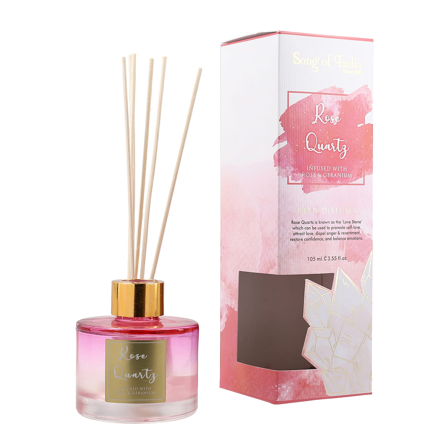 Reed Diffuser in Round Jar with Reed Sticks (105ml)  - Pink