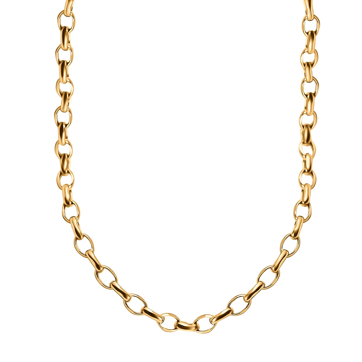 Italian Made Closeout Deal - 9K Yellow Gold Bevelled Belcher Necklace (Size - 24). Gold Wt 4.50 Gms