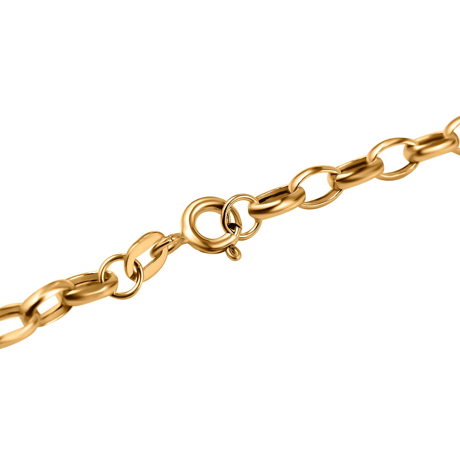 Italian Made Closeout Deal - 9K Yellow Gold Bevelled Belcher Necklace (Size - 24). Gold Wt 4.50 Gms