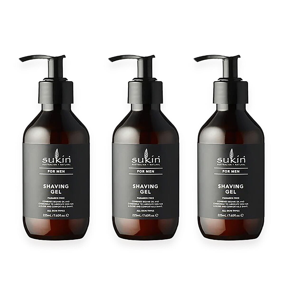 Sukin Shaving Gel Trio Set - 225ml