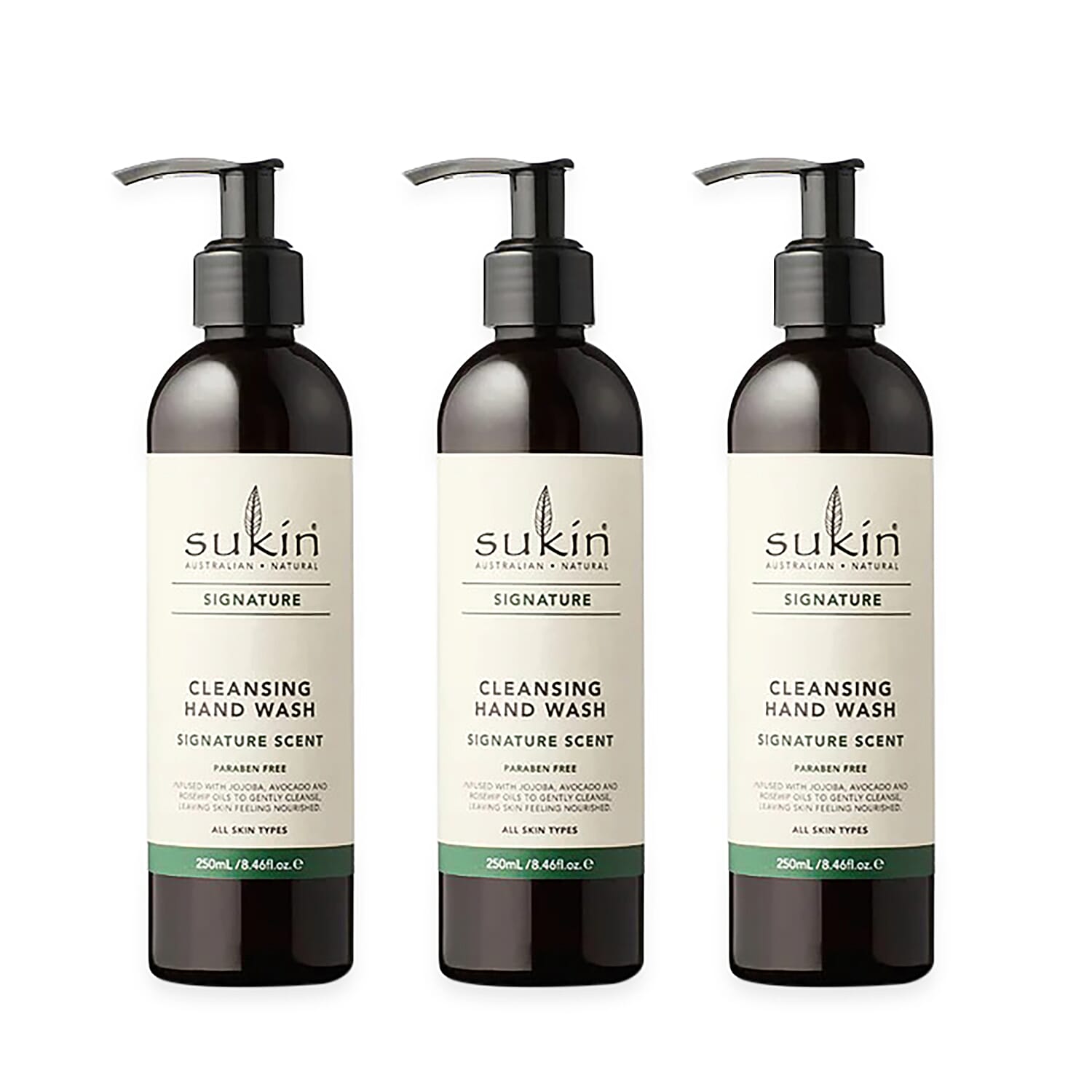 Sukin Signature Scent Cleansing Handwash Trio Set - 250ml