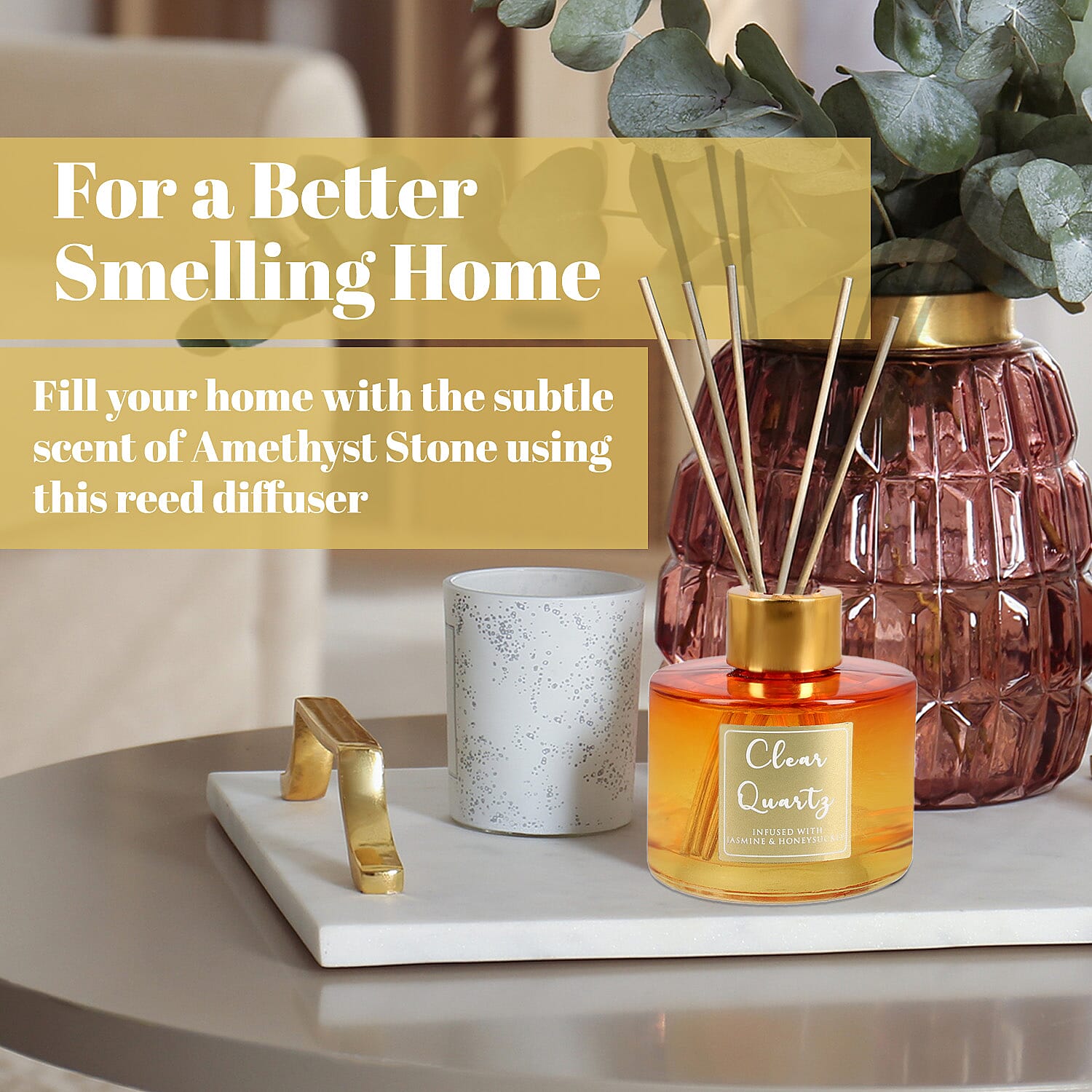 Reed Diffuser in Round Jar with Reed Sticks (105ml) - White