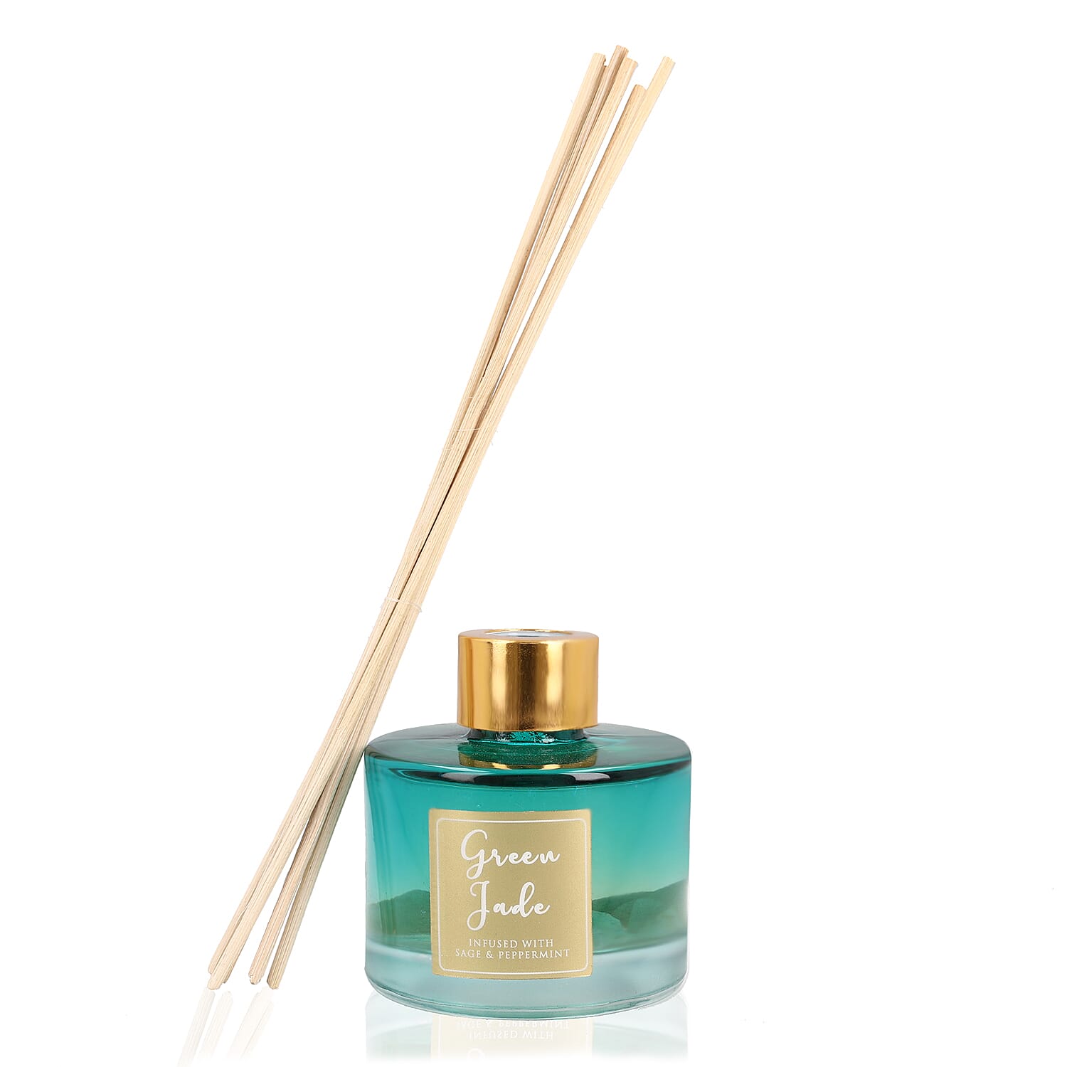 Reed Diffuser in Round Jar with Reed Sticks - Green