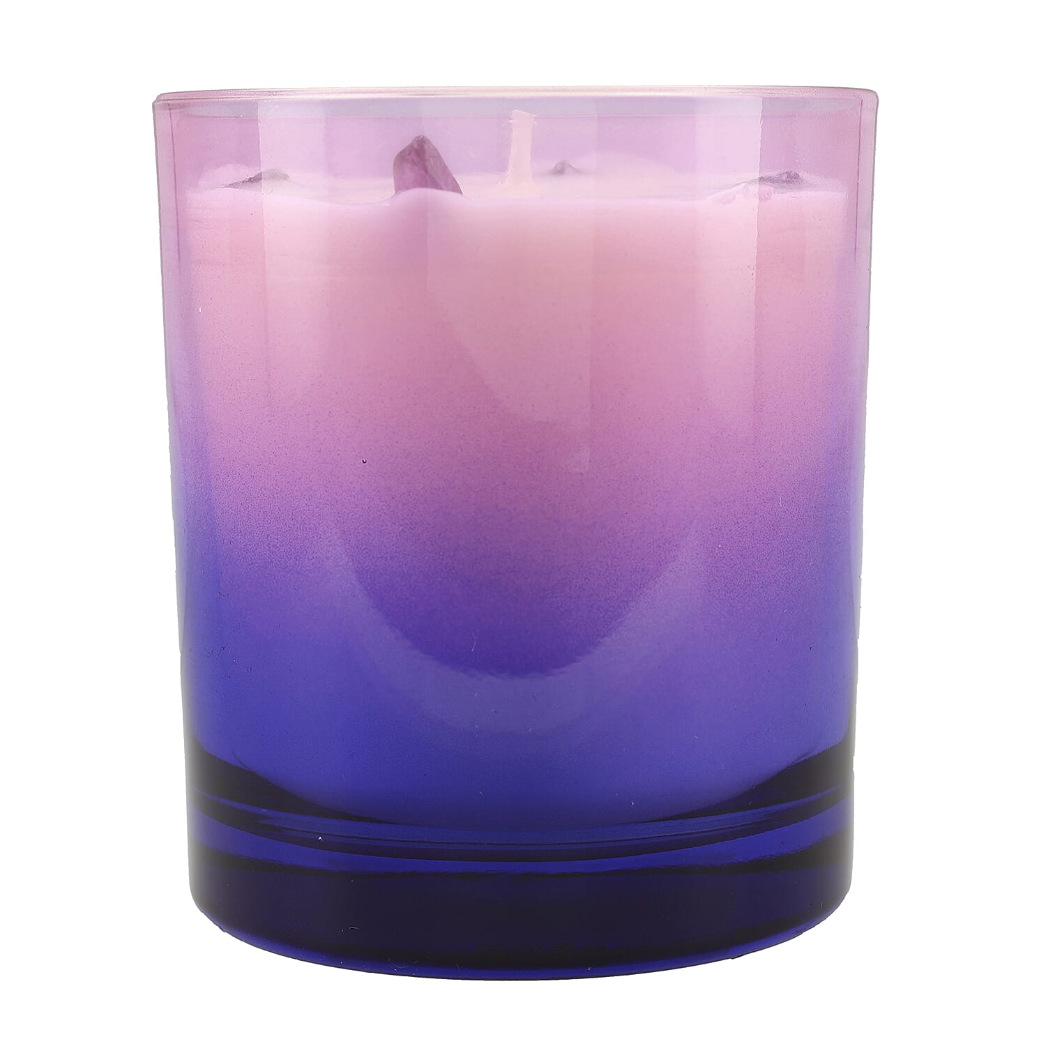 Healing Stone Scented Candle in Glass Jar (200gm) - Purple