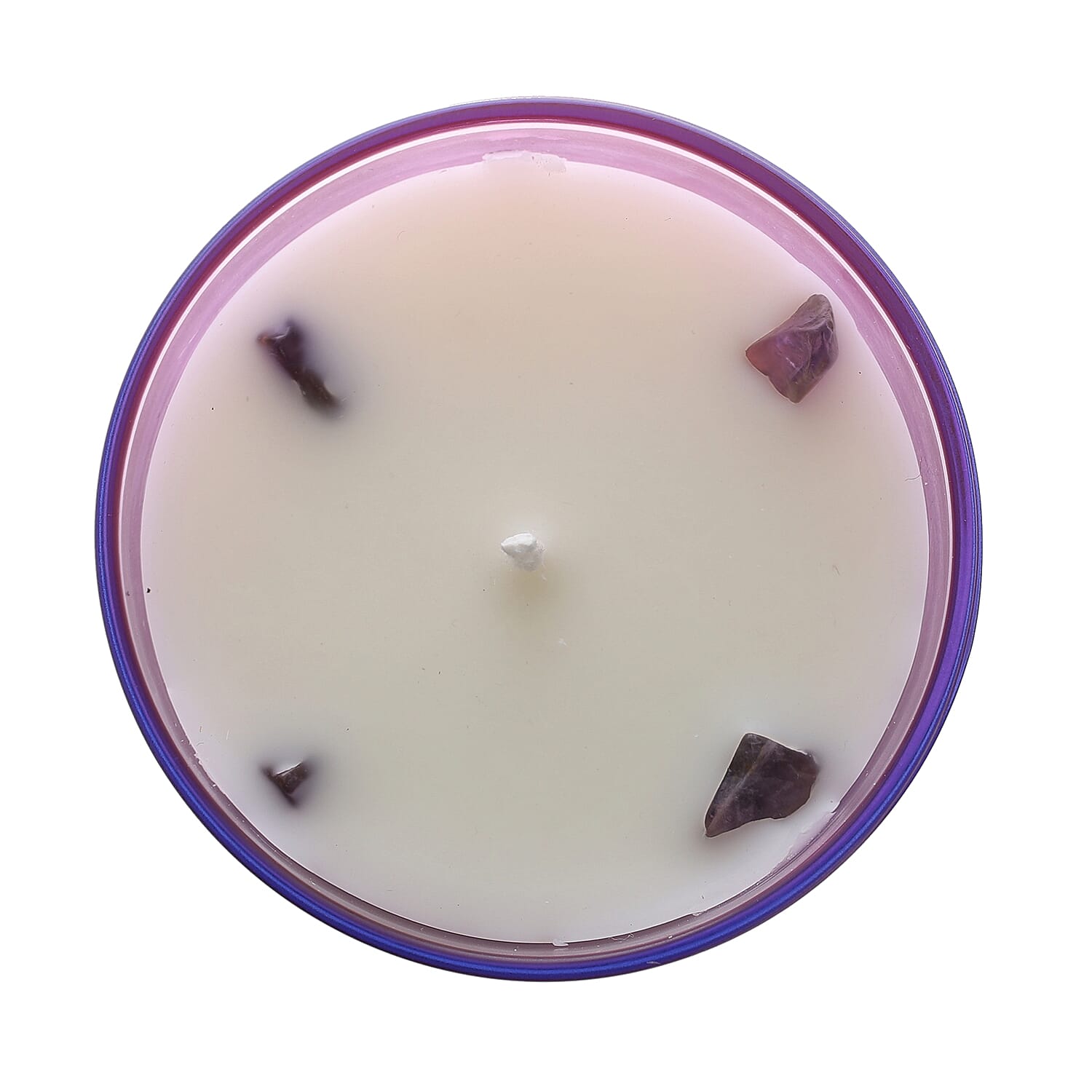 Healing Stone Scented Candle in Glass Jar (200gm) - Purple