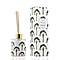 Reed Diffuser in Enamled Glass Bottle with Gold Cap (Size 24x6x6 cm) - 150ml - Green & White