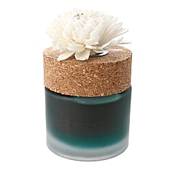 Botanical Aroma Therapy Room Diffuser with Sola Flower in Roasted Jar (120 ml) - Green