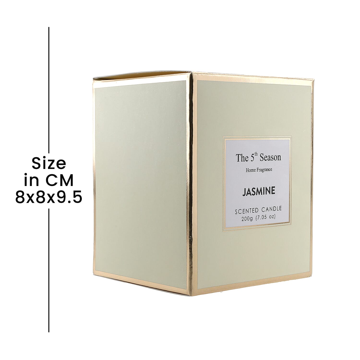 Scented Clear Glass Jar Candle with Essential Oil (Size 9x8x8 cm) - 200Gms - Jasmine