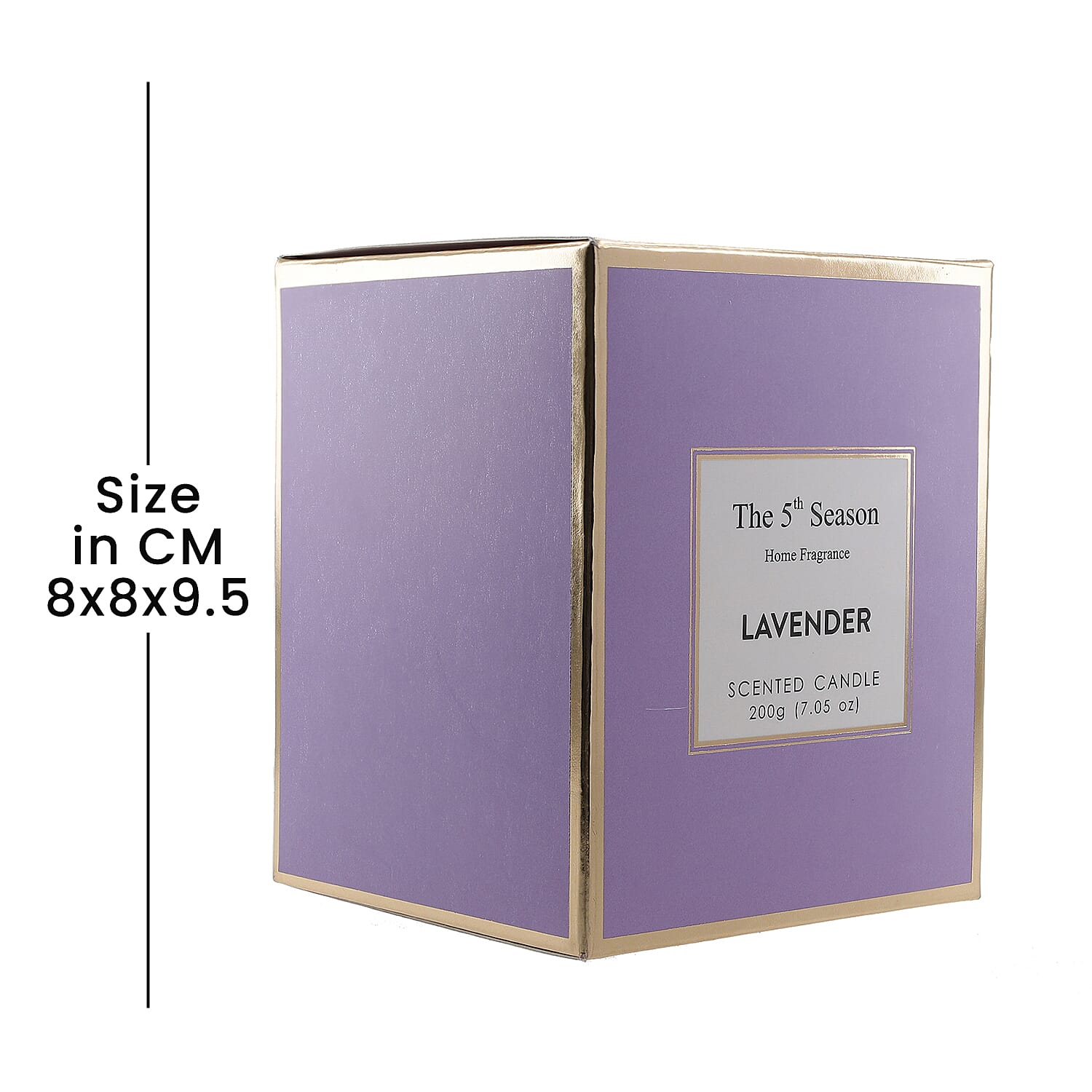 Scented Clear Glass Jar Candle with Essential Oil (Size 9x8x8 cm) - 200Gms - Lavender