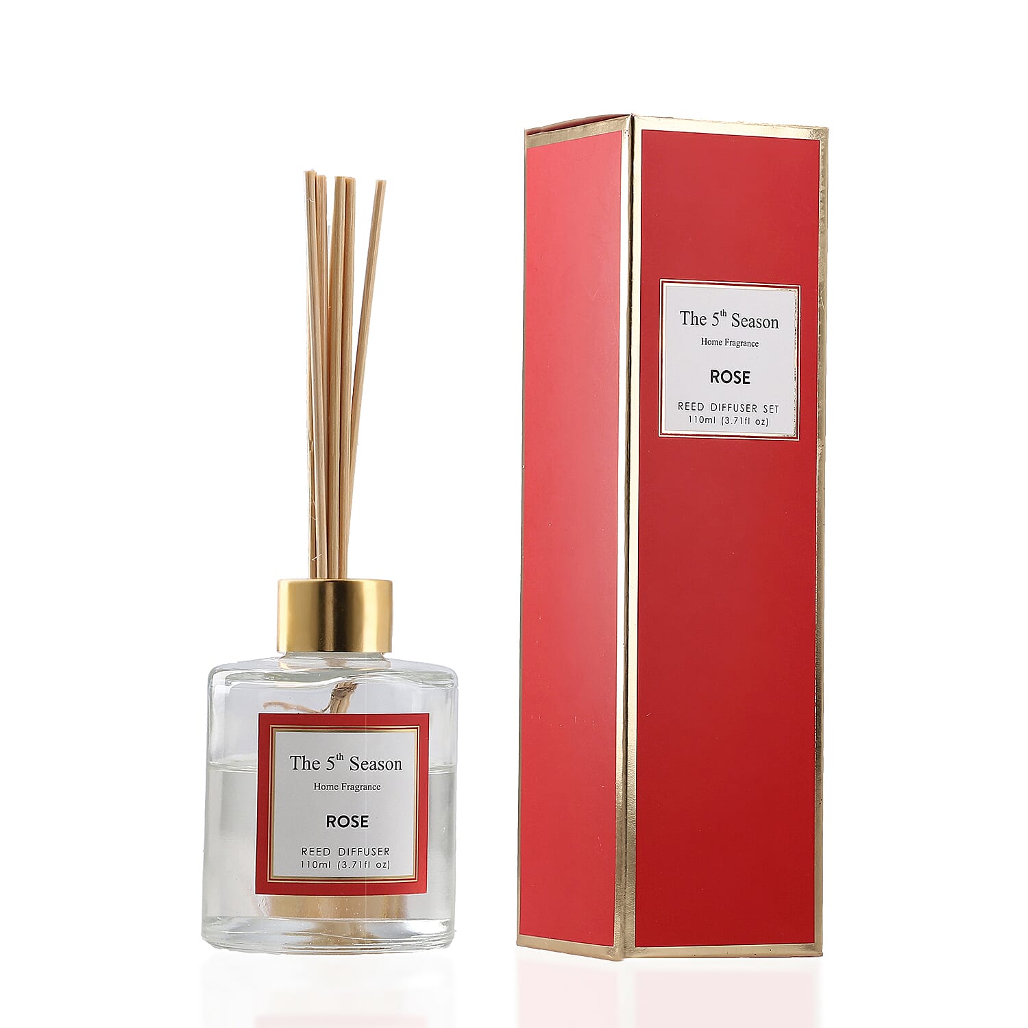 Reed Diffuser Gift Set with Natural Reeds (110ml) - Rose