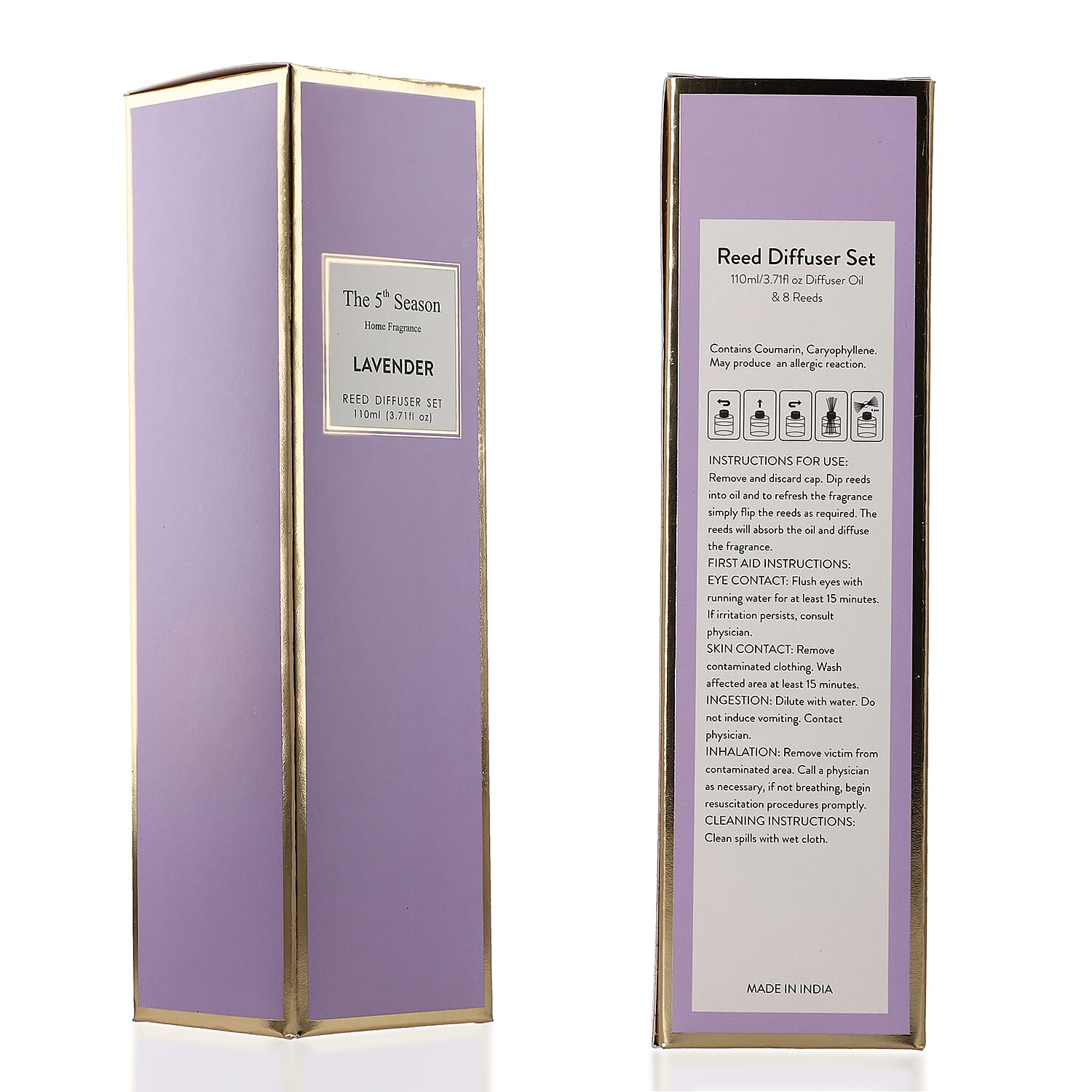 Reed Diffuser Gift Set with Natural Reeds (110ml) - Lavender