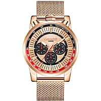 GAMAGES OF LONDON Limited Edition Hand Assembled Standing Timer Automatic Movement - Rose Gold Tone