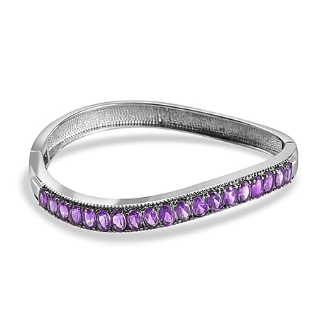 Amethyst Half - Eternity Bangle (Size 7.5) 7.73 Ct.