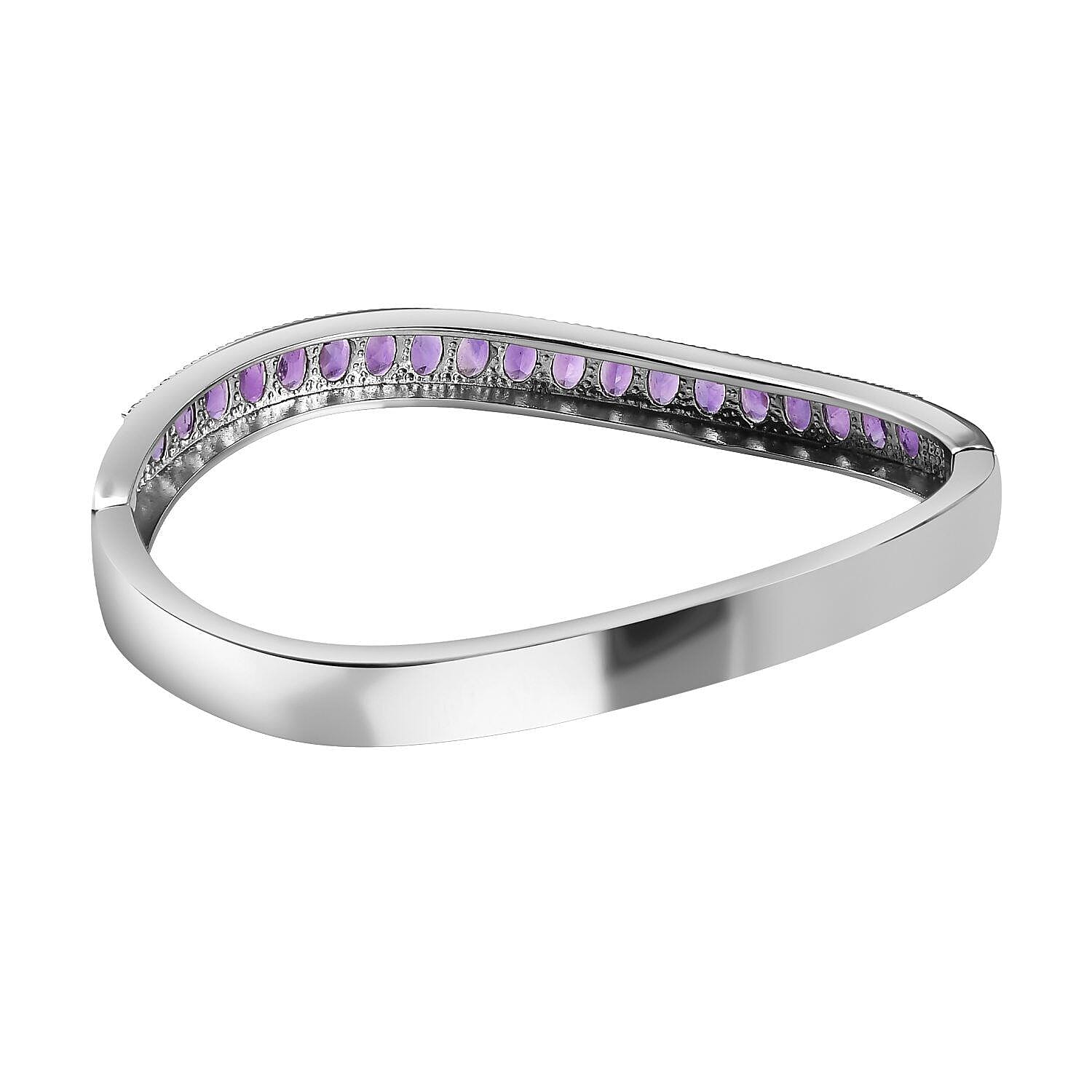 Amethyst Half - Eternity Bangle (Size 7.5) 7.73 Ct.