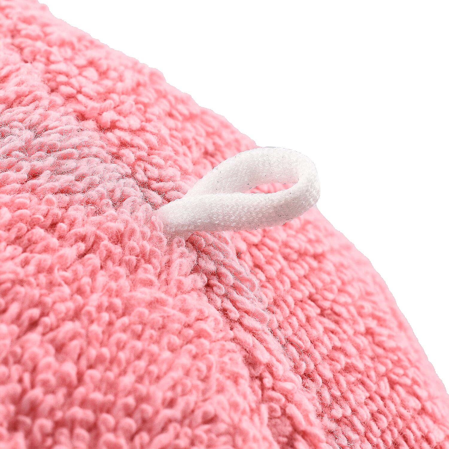 Set of 2 - 100% Cotton Absorbent Fast Dry Hair Wrap (Size 24x9 cm) - Pink & White