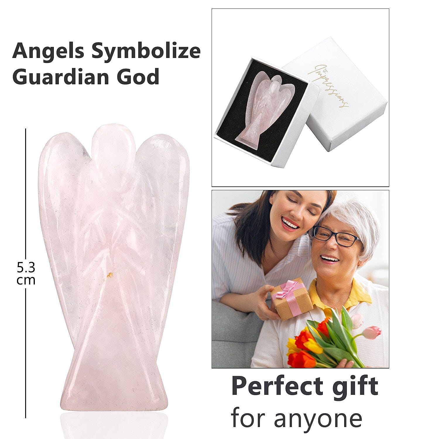 Hand Carved Blue Sodalite Guardian Gemstone Angels