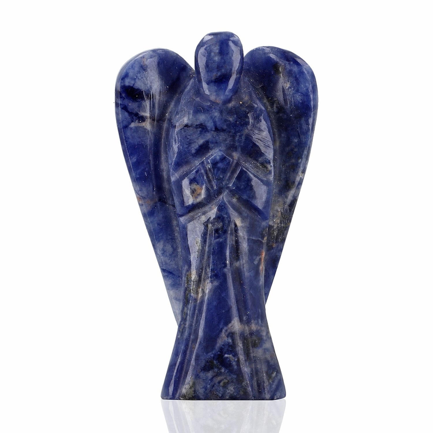 Hand Carved Blue Sodalite Guardian Gemstone Angels - 5.00 Cm